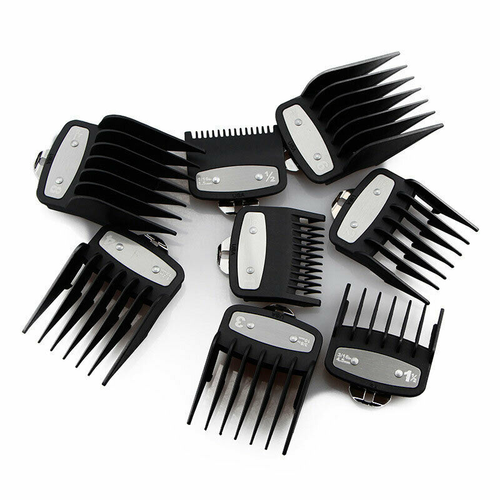 8 pezzi tagliacapelli clip in metallo guide limite pettini protezioni set di ricambio per Wahl - Foto 4 di 22