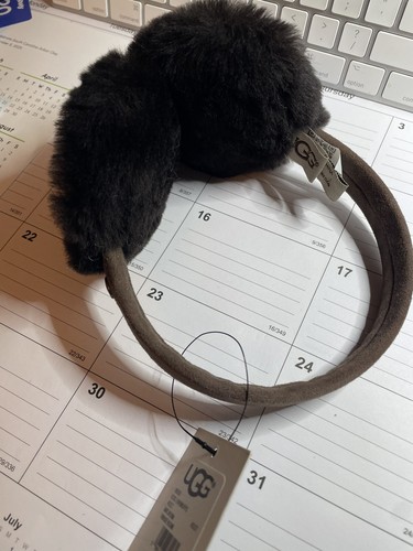 UGG Kids or Womens Shearling Earmuffs Dark Brown New With Tag - Picture 4 of 6