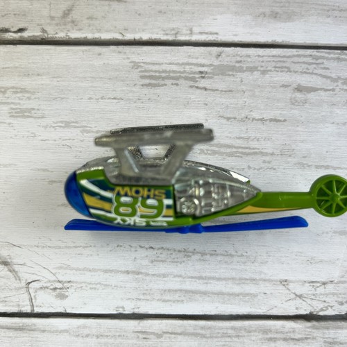 HOT WHEELS Helicopter #137 Mattel Sky Show SKYFIRE 2015 Green DieCast HW Loose - Picture 8 of 8