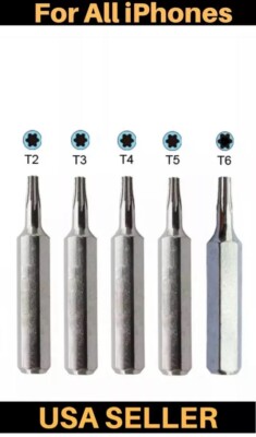 5PC Torx Magnetic Screwdriver Bits T2 T3 T4 T5 T6 Repair Tool for
