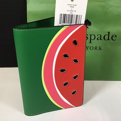 Kate Spade Green Red Pink Watermelon Passport Holder What A Melon