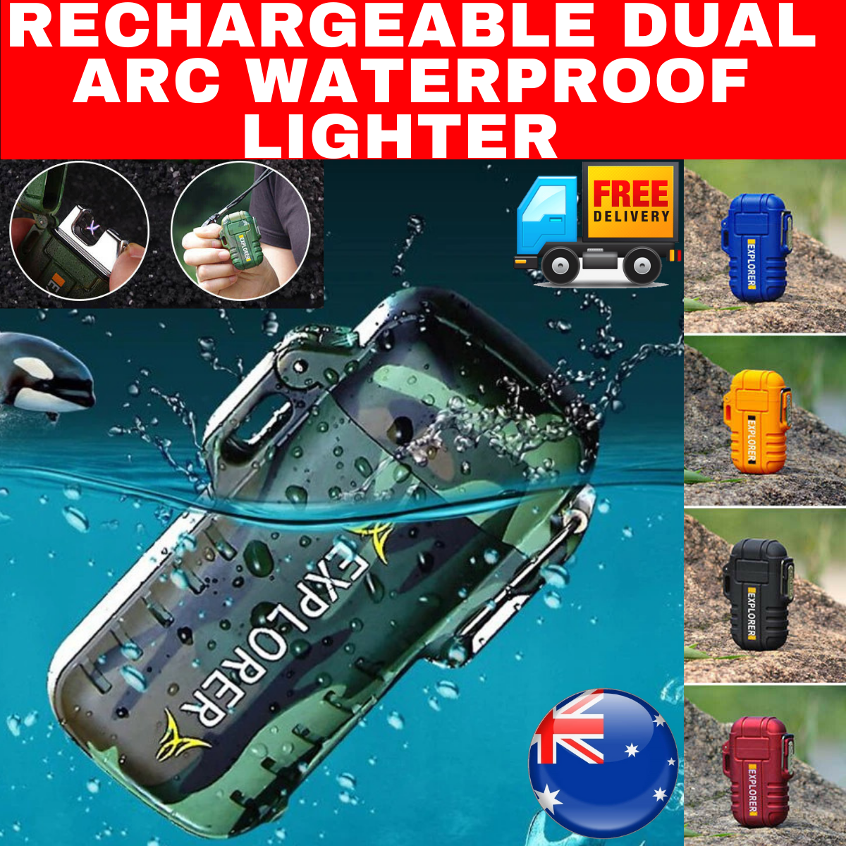 Electric Plasma Lighter Dual Arc Flameless Windproof Usb Rechargeable |  eBay Australia