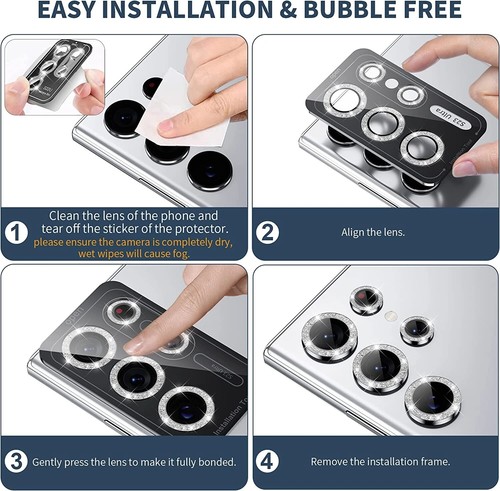 Bling Camera Lens Ring Cover Screen Protector For Samsung Galaxy S25 Ultra S25+ - 第 6/16 張圖片