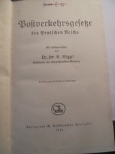 19111 Niggl, A.: Ustawy o ruchu pocztowym, Rzeszy Niemieckiej 1928 263 strony