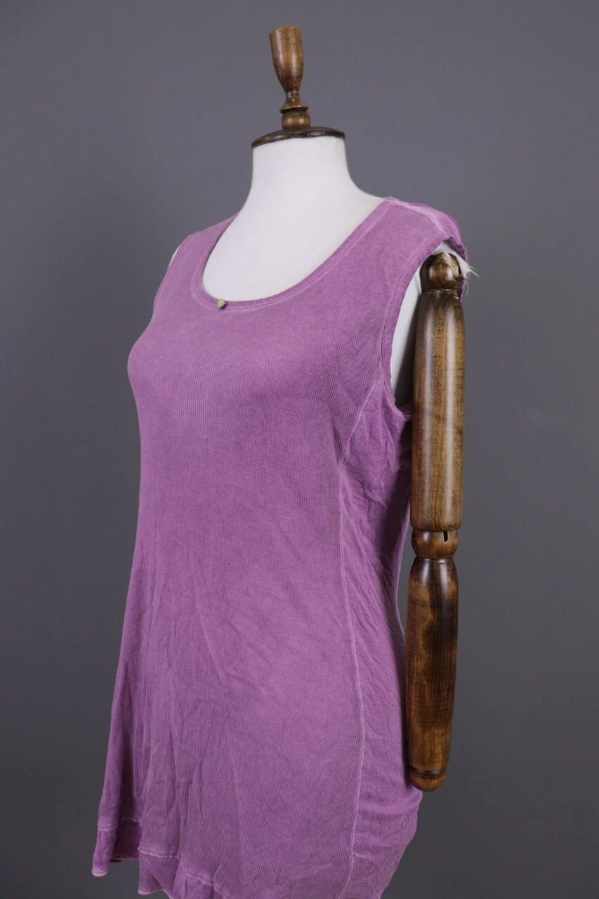 BOTTEGA VENETA Abito al ginocchio a tunica affumicata Bottega viola taglia M