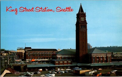 Postcard Seattle Washington King Street Station 