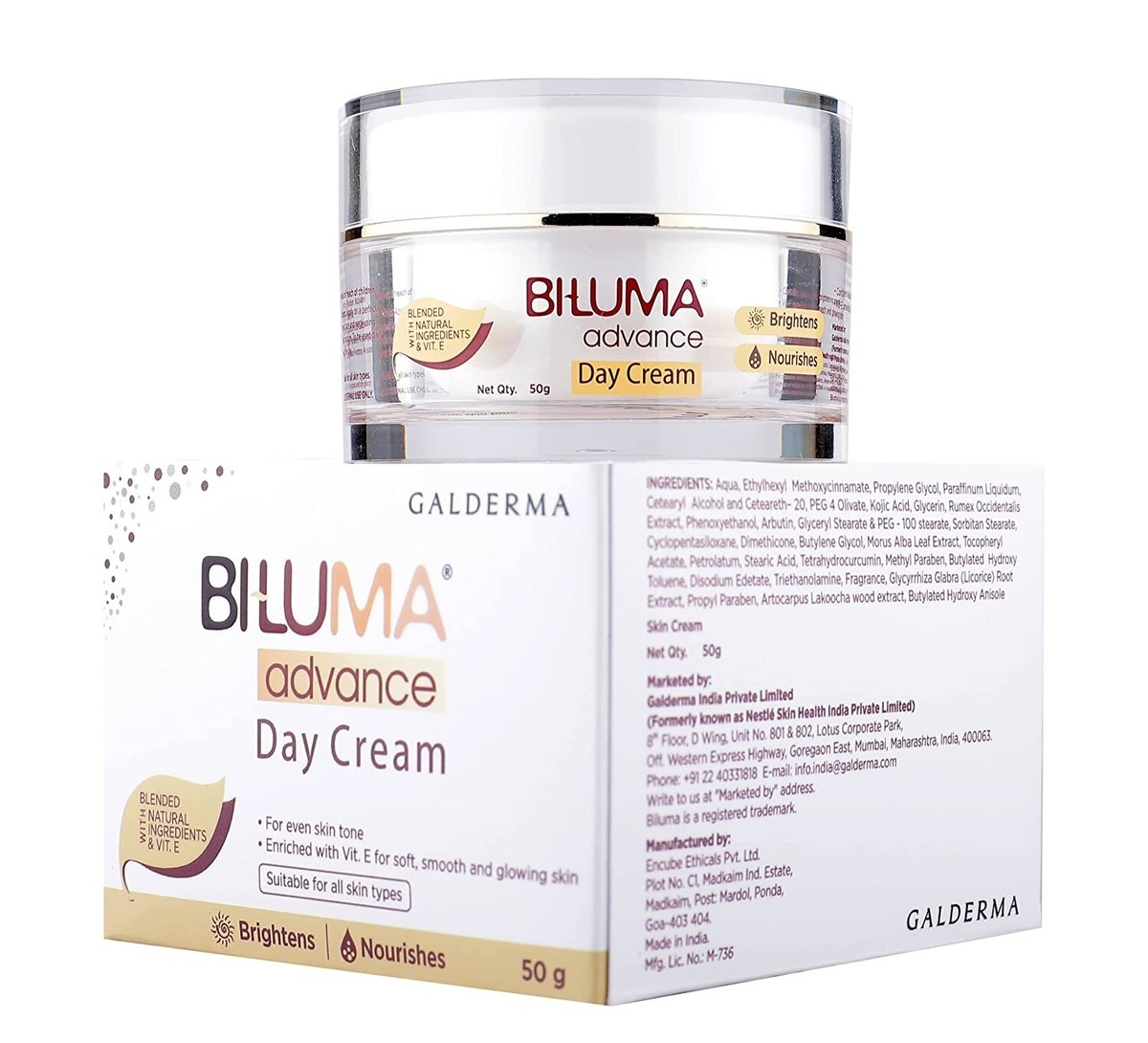 Biluma Advance Advance Skin Brightening day cream for even