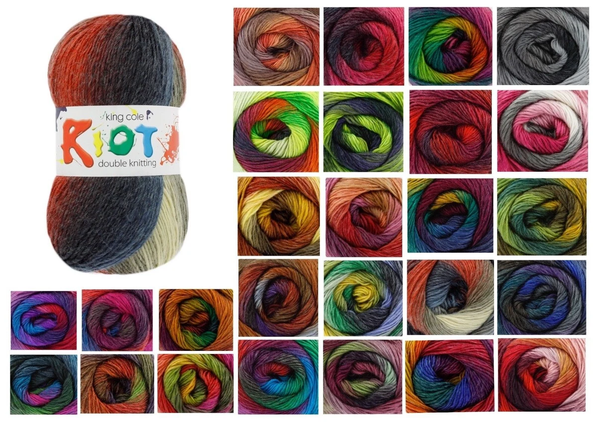 WOOL Knitting Yarn HUGE 20 ball bundle BRIGHT Rainbow mix of colours SALE DK