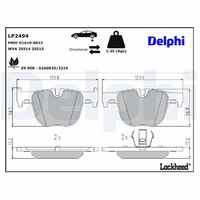 Delphi Bremsbelagsatz, Scheibenbremse LP2494 FüR BMW