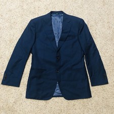 Suitsupply Blazer Jacket Men 38 Navy Vitale Barberis Canonico Wool Napoli Sport