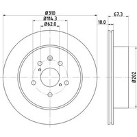 Hella Bremsscheiben Hinten Ø310 Mm InnenbelüFtet FüR Lexus Is Ii GSE2_ ALE2_
