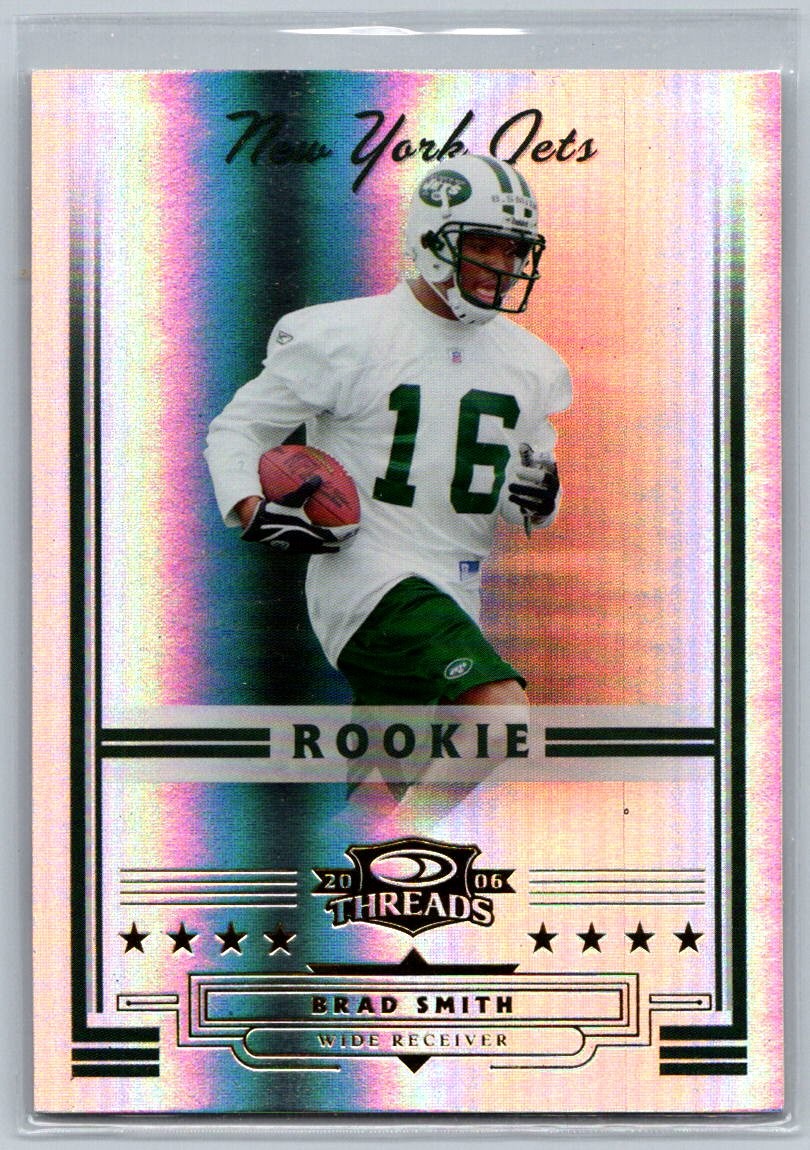 Brad Smith 173 2006 Donruss Threads SN, Rookie #/999 Rookie New York Jets Card