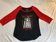Stranger Things Babysitter Service LS Tshirt Black/Red Sz L Netflix
