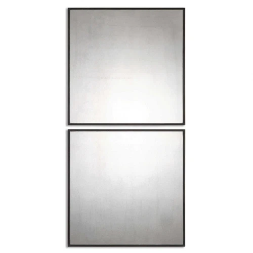 Matty Squares - 23.5 inch Square Mirror (Set of 2) - 23.5 inches wide by 1