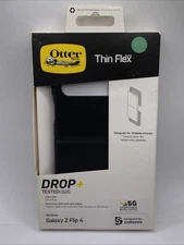 OtterBox Thin Flex Case Samsung Galaxy Z Flip4 Black Slim Drop+ — New Retail