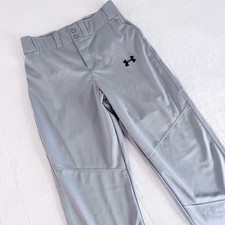 Under Armour Boy's Utility Open Bottom Baseball Pants SMALL Gray EUC