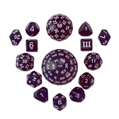 DND Würfelset 15-Teilig W4-W100 Rollenspiel Würfel Polyedrisch DSA RPG 12 Farben