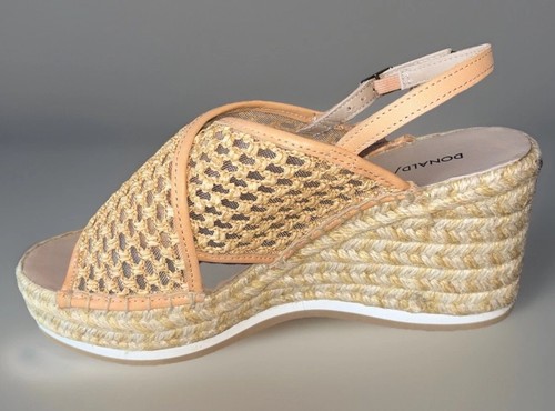 Donald Pliner Platform Wedge Sandal Women’s Sz 8 Raffia Woven Beachy Summer Boho - Picture 5 of 12