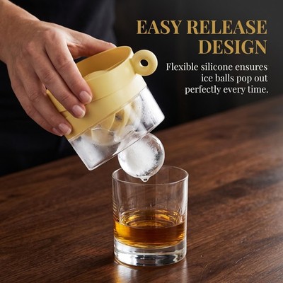 Silikon Eisform für Whisky - Einfaches Entformen Eiskugelform
