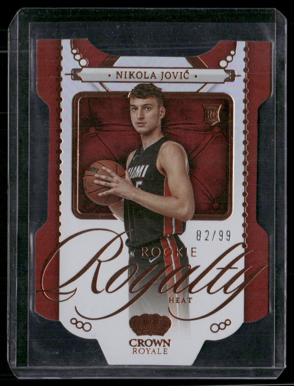 2022-23 Panini Crown Royale #27 Nikola Jovic Rookie Royalty #/99