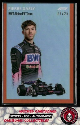 Pierre Gasly 2024 Topps Chrome Formula 1 1954 Orange #1954-10 /25 BWT Alpine F1