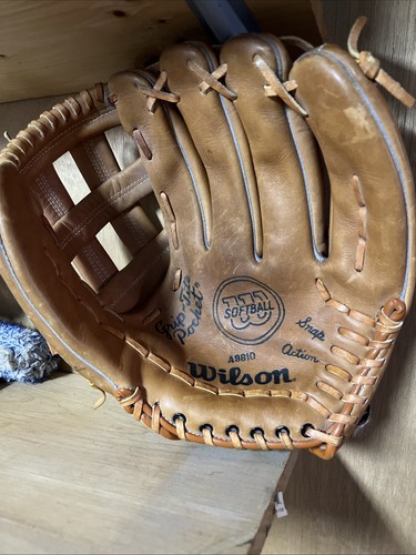 Gant De Baseball Wilson A2001 Pro Model - Cuir USA Vintage (Années 60) - Taille 12 - Droitier - Occasion