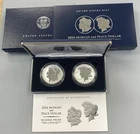 2024 US Mint .999 Silver Morgan + Peace $1 Reverse Proof 2 coin Set w/ogp L24520