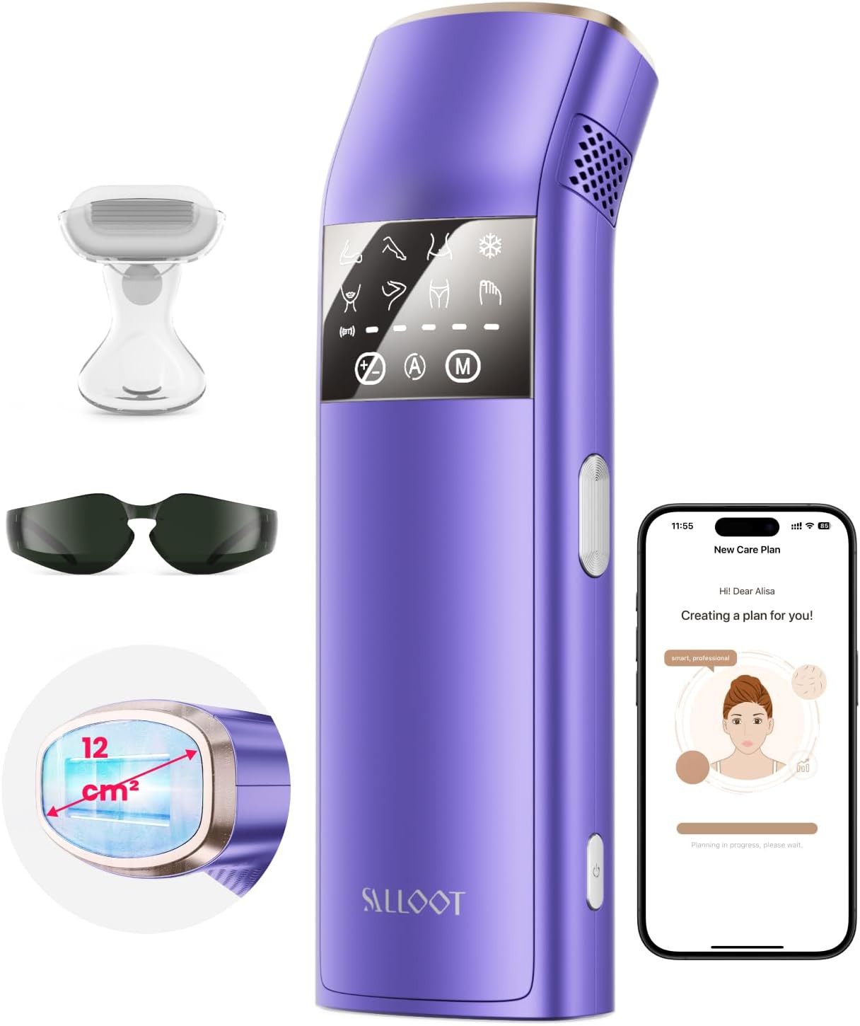 25J Epilatore Laser IPL Con Triplo Impulso, Zaffiro Ghiaccio Indolore a 3 °C, Ep