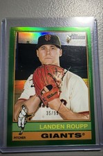 2025 Topps Heritage High Number - Landen Roupp #574 Chrome Green Border /99