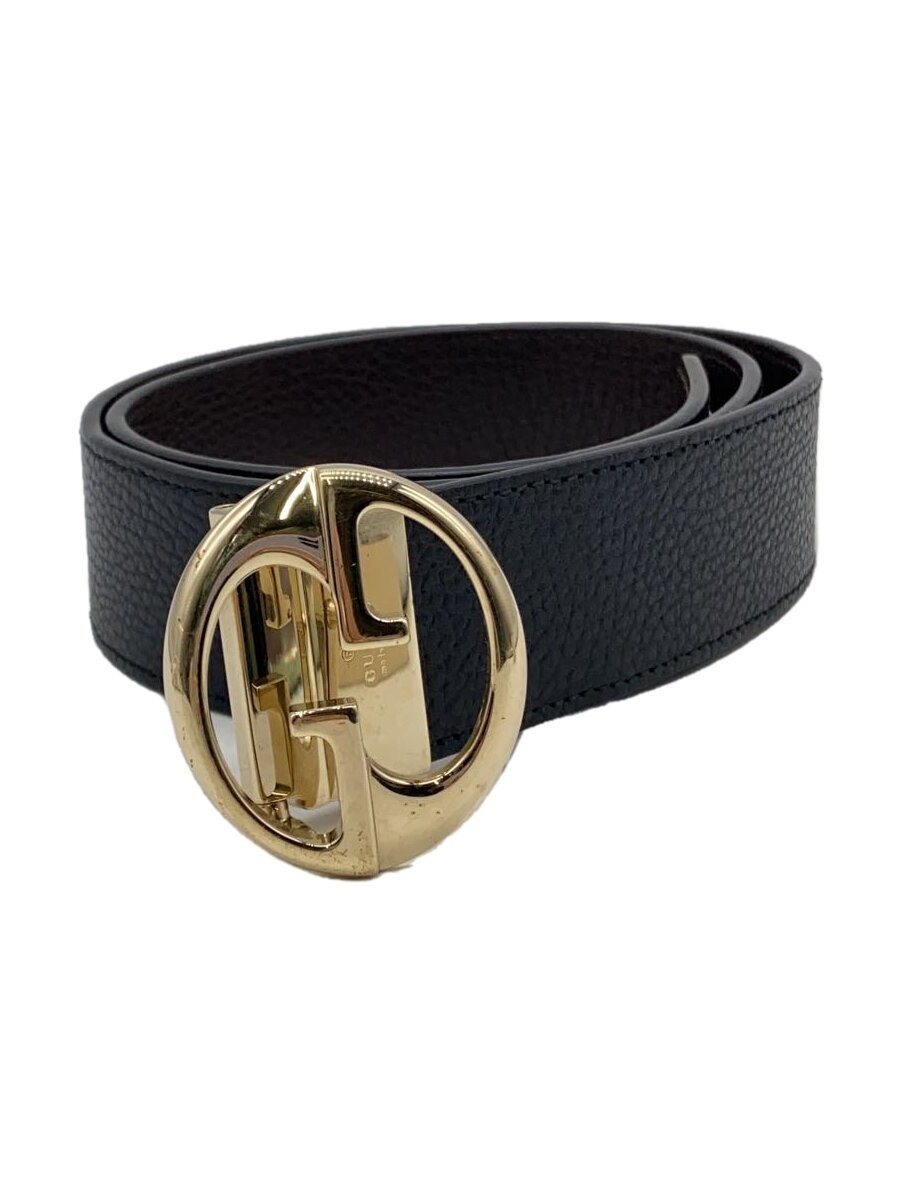 GUCCI Mens Black Plain Leather Belt 450000 yen