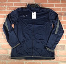 NWT MEN  S NIKE DRI-FIT DARK BLUE FULL ZIP JOGGING JACKET NEW LARGE FITNESS