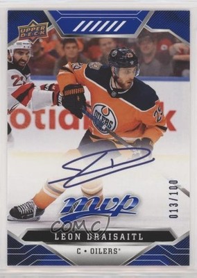 2019 Upper Deck MVP Puzzle Back Blue Script Achievements /100 Leon Draisaitl lt5