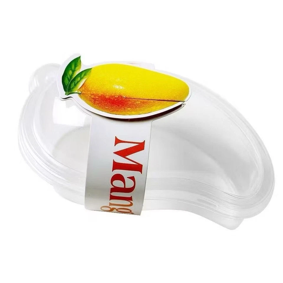 Mango Fruit Shape Mousse PET Packaging Baking Cake Transparent Plastic Lid Box - Image 4 of 4