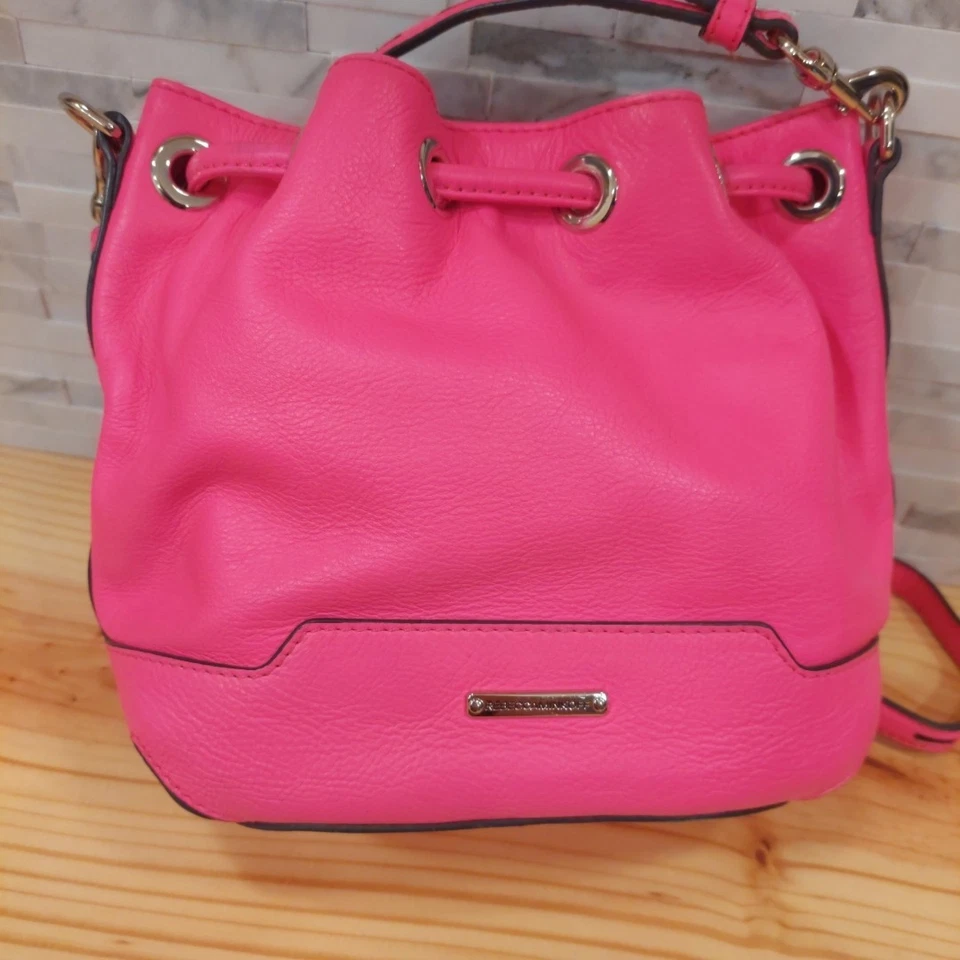 Rebecca Minkoff мини Фиона ведро сумка через плечо ярко розовый красивый  - Изображение 4 из 4