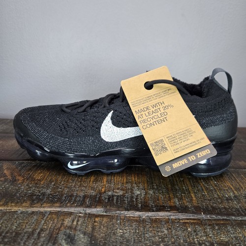 Nike Air Vapor Max 2023 FN Flyknit Womens Size 8 Shoes Black/Sail-Anthracite - Picture 7 of 12