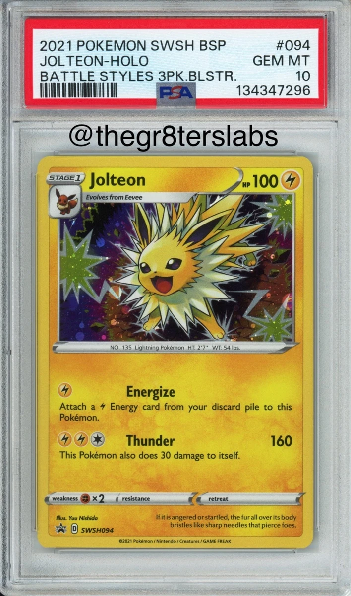 Jolteon Pokémon TCG Professional Sports Authenticator (PSA) Grade
