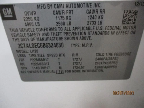 Driver Side View Mirror Power Paint To Match Opt DL8 Fits 10-11 EQUINOX 470559