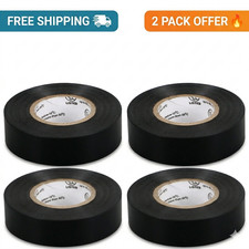 4 ROLLS Tool Bench Electrical Tape PVC Insulation Tape 50ft Each Black