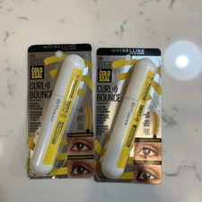2-COUNT MAYBELLINE COLOSSAL CURL BOUNCE MASCARA 350 BLACKEST BLACK 0.33oz SEALED