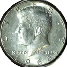 1966 KENNEDY HALF DOLLAR - 40% SILVER - HIGHER GRADE - H$K 060