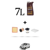 Hoffcar Wartungskit 4 Filter Und 7L ÖL FüR Ford Tourneo Custom 2.2 Tdci 92Kw D