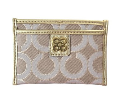 Y2K Coach Julia Op Art ID Case 46808B Limited Edition light khaki beige gold NWT