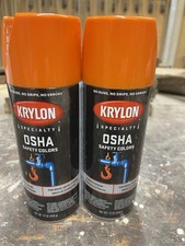  2 Cans Krylon 2410 / Osha Safety Colors - Safety Orange- 12 oz Cans