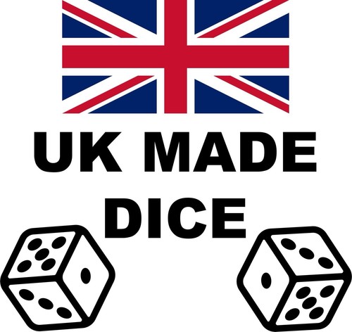 10Pcs Blank Acrylic Dice Cubes16mm Round Six Sided Dice for Board Game. UK Made. - Picture 5 of 5