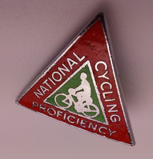 Vintage cycling Pin Badge National Cycling Proficiency Enamel  – 1960s London