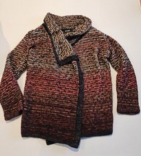 NIC ZOE Women's Multicolor Cardigan- Cotton Nylon Acrylic Rayon- Size Large