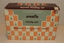 VINTAGE 1961 Evenflo 40 piece Starter Set Nurser Kit Glass Baby Bottles NOS NEW