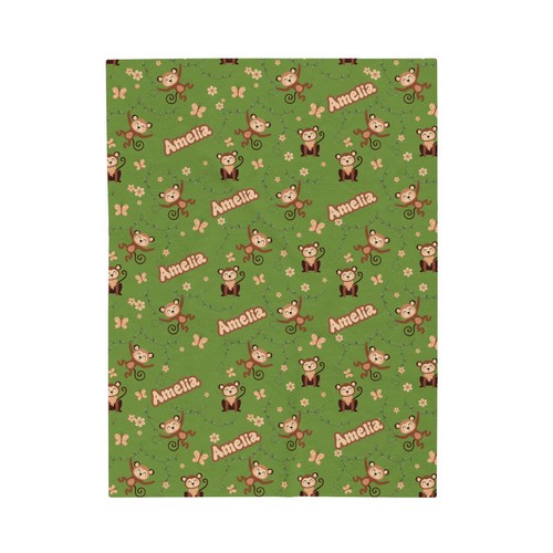 Personalized Baby Blanket - Monkeys - Picture 10 of 10