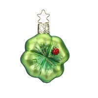Inge Glas Christbaumschmuck GlüCksklee 6,5Cm Kleeblatt MarienkäFer Edel GlüCk