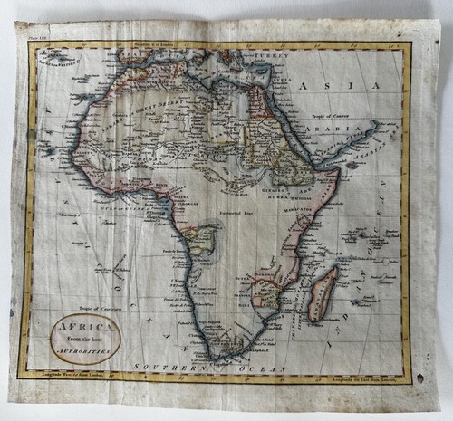 Africa continent 1809 shows vast empty interior engraved hand color map - Picture 4 of 4